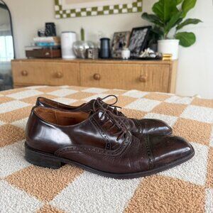 MEZLAN BROWN LEATHER LACE UP OXFORDS DRESS SHOES MENS SIZE 9